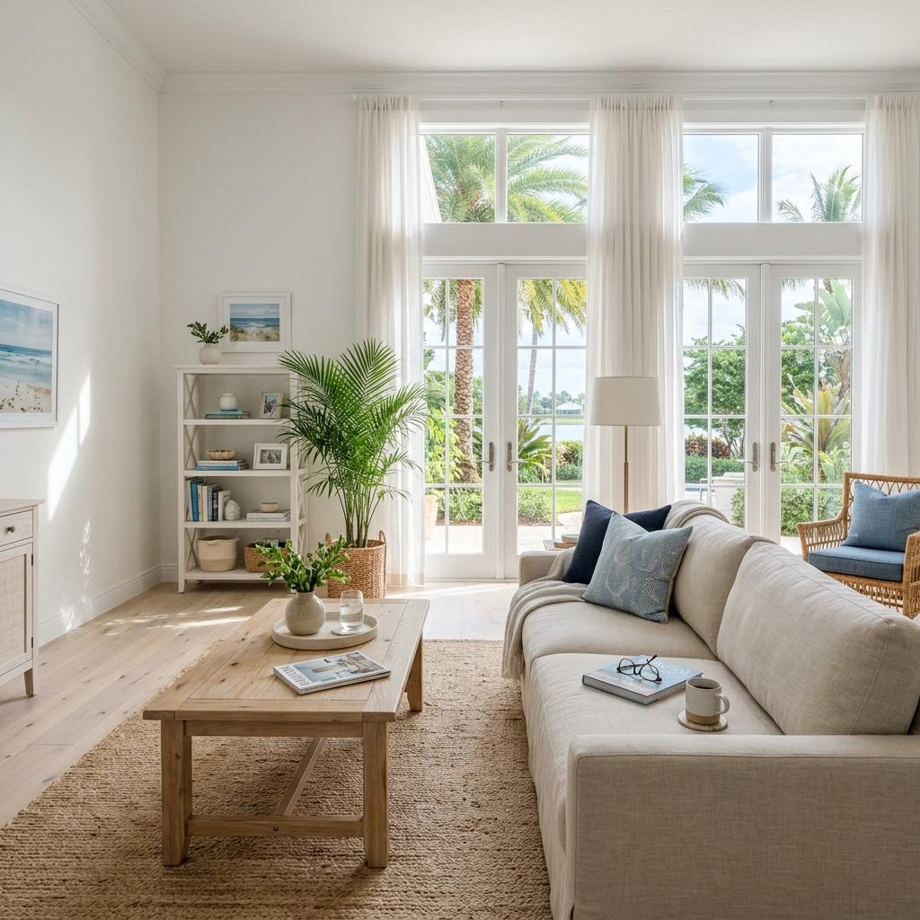 Bright, welcoming living room in a Boca Raton home